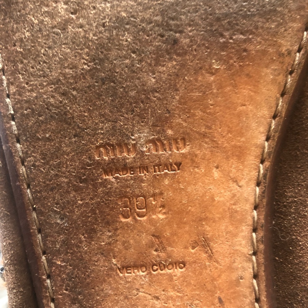 Y2K VTG MiU miU pRaDA 9 EUC Moccasin LoaFers GoRG Worn 9.5 39.5 Flats Ballet - Picture 4 of 13